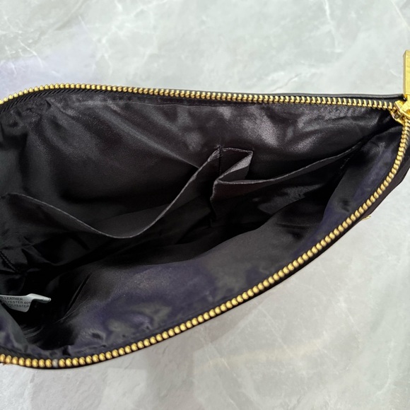 NWOT Joy & Iman Leather Velvet Clutch Crossbody Strap Purse Zipper Closure Bag - Picture 9 of 15